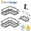 YASONIC Shower Shelf Corner, Shower Shelf No Drilling Bathroom Organiser,