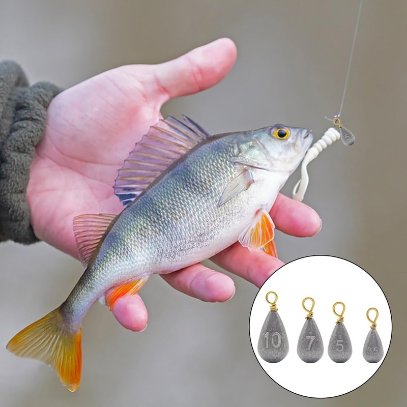 DaKuan Fishing Weights Sinkers Kit, 48pcs Drop Shot Weights and
