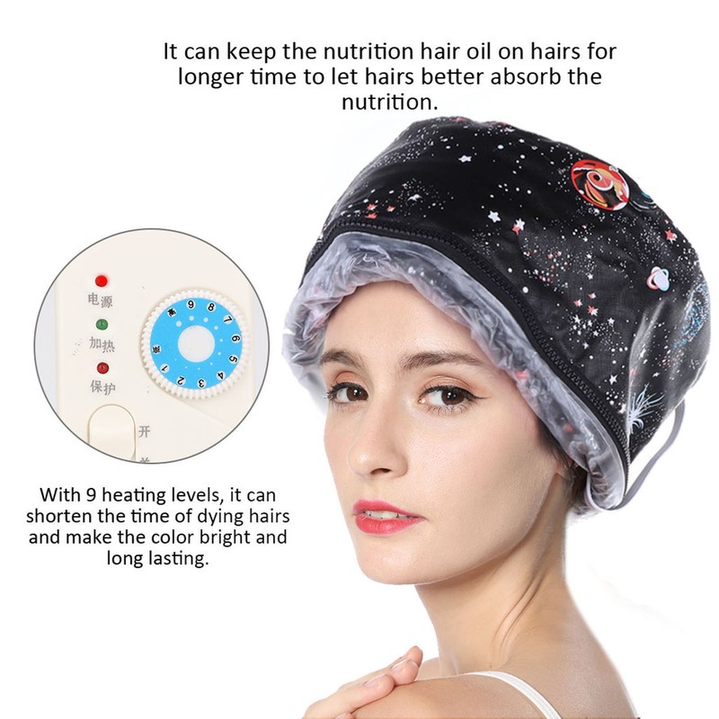 9 Levels Thermostat Electric Hat Adjustable Heating Haircare Hood Hat