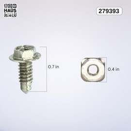 Haüs Parts 279393 Dryer Terminal Block Screw Kit – Compatible with Whirlpool, Kenmore, Maytag & Dryers – Replacement for AP3020386, 279393D, PS334188, 279393VP, Dryer Cord Screws 1-Pack (3 Pieces)