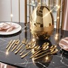 24-Piece Gold & Silver Cutlery Set in Egg-Shaped Case -