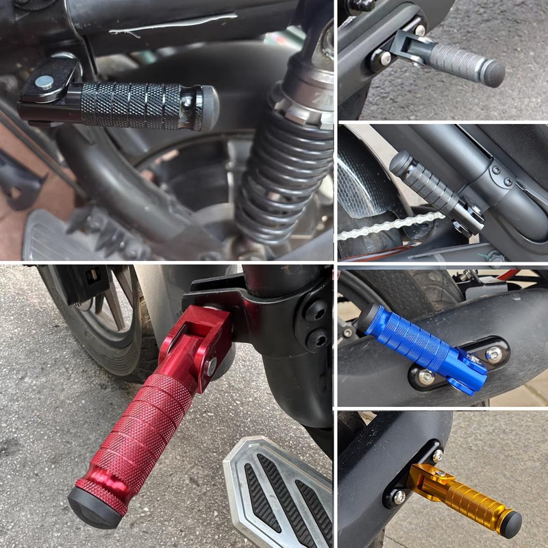 RACEAST M8 Motorcycle Footrest Folding Foot Step Pegs Left and
