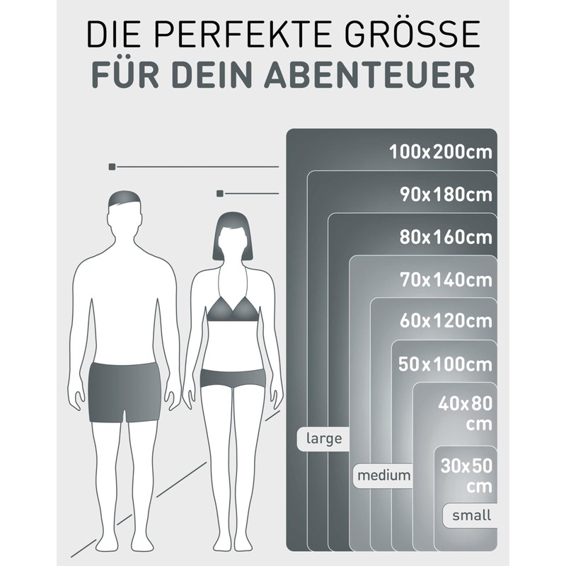 Fit-Flip Microfibre Towel, Compact, Ideal as a Sports Towel, Travel