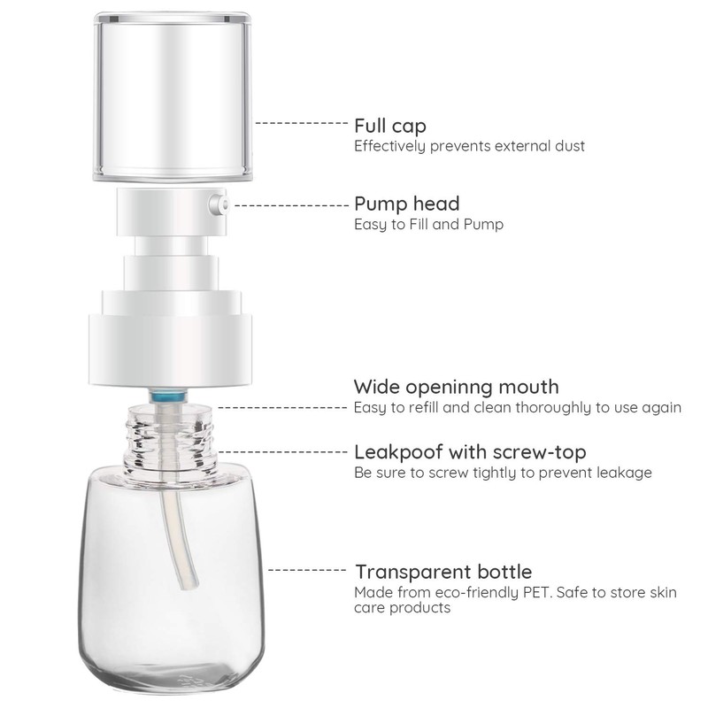 3 Piece 30ml Dispenser Bottle Set for Essence Shampoo Conditioner,