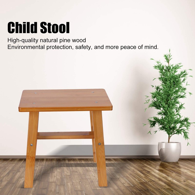 Multipurpose Small Bamboo Stool Foot Rest Stool Shower Low Bench