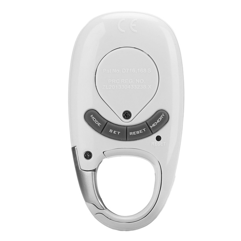 Step Counter Power Saving Mode Clear LCD Display Simple Carabiner