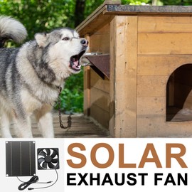 Solar Exhaust Fan for Shed - 30W Solar Ventilation Fan for Chicken Coop - Wall-Mounted Airflow Circulation Cooling Solution Quiet for RV, Bathroom, Attic, Basement, Livestock Barn