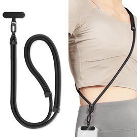 XCHKRM Adjustable Anti-Theft Phone Lanyard - Universal Crossbody Strap with 1 Phone tether Tab for All Cell Phones & Keys