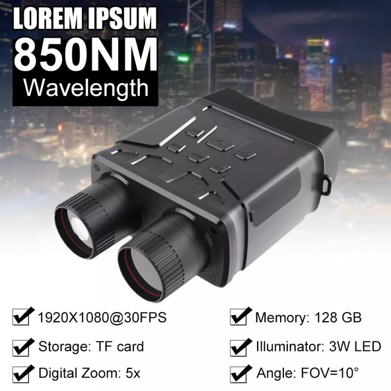 Night Vision Binoculars Digital Trail Camera Digital Zoom Image &