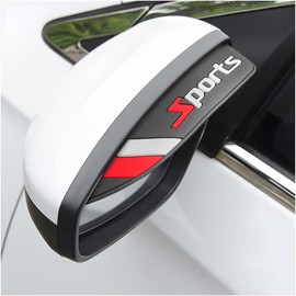 2 viseras protectores de lluvia para espejo retrovisor de auto, visera impermeable de PVC para espejo lateral, protector a prueba de lluvia, espejo retrovisor deportivo, antiempañamiento, accesorios exteriores para auto, ajuste universal para la mayoría d