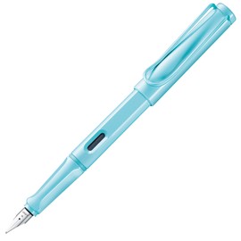 LAMY safari aquasky - Fountain Pen with ergonomic grip & polished steel nib in size F - ideal for any Writing & Calligraphy - including LAMY T 10 blue cartridge - Right-Handed