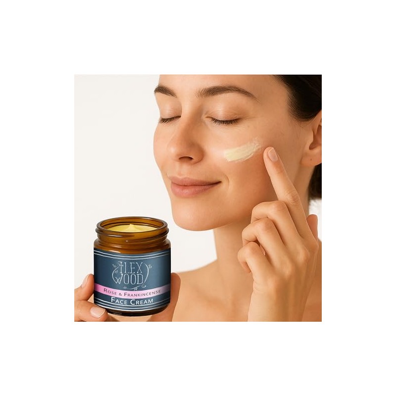 Rose and Frankincense Face Cream 100% Natural Vegan Moisturising Anti-Ageing
