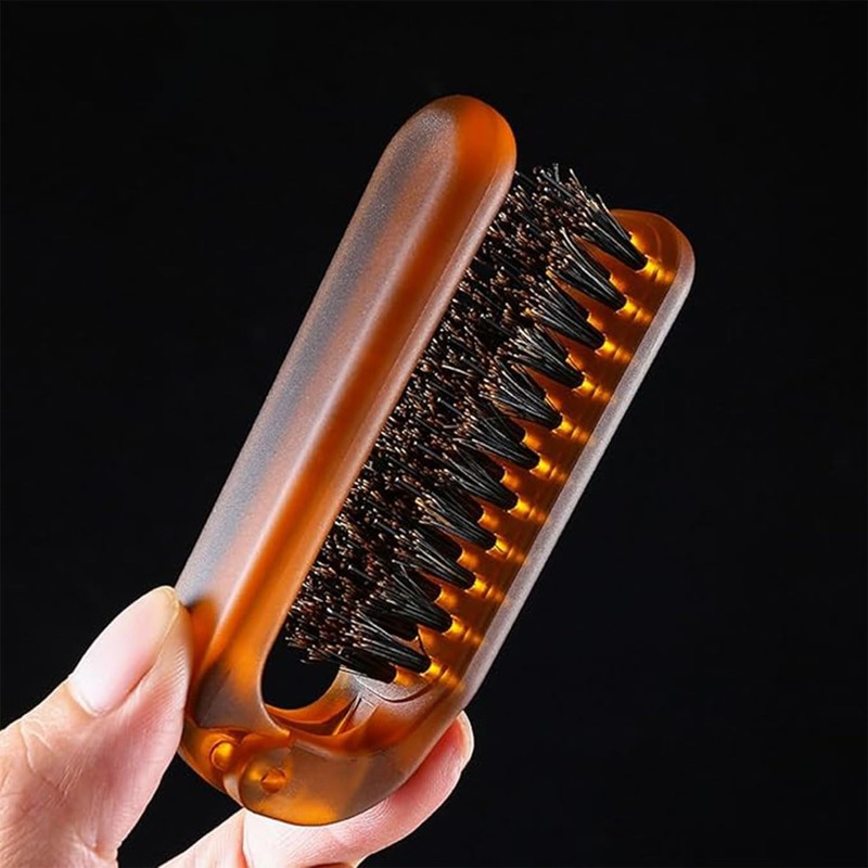 JooBsoso Hair Brush, Pig Bristle, Skeleton Brush, Comb, Foldable, Hair