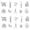 Ornazy 100pcs 10 Styles Craft Supplies Antique Silver School Teacher