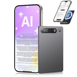 AI Voice Recorder Recording Device: Auto Summarize & Transcribe & Translation with AI Technology, Support 112 Languages 64GB Wireless Charging Audio Recorder for Meetings, Interviews and Lectures