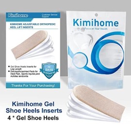 Kimihome Orthopedic Heel Lift Inserts,Widen Height Increase Insoles,1/4" to 1"(01 Pair)