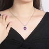 Q&D&S Crystal Urn Necklace for Ashes, Heart Birthstone Memorial Cremation