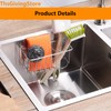 ThsGivingStore Suction Sink Sponge Holder with Brush Holder, 2-in-1 Adhesive