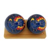 Top Chi Chiming Peacock Baoding Balls with Bamboo Stand (Large