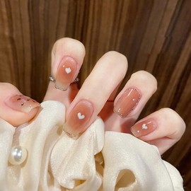 Tangle Hongsi Heart Point Nail Tips 24TIPS / 탱글 홍시 하트 포인트 붙이는 네일팁 24tips