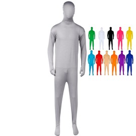 Cosplayholic Full Body Spandex Suit, 23 Available Colors, Unisex, Suitable for 130-190cm, Perfect for Halloween and Festivals (Color: Gray, Size: L)