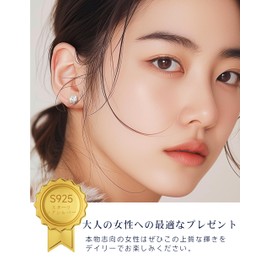 MomentWish Moissanite Earrings, Women, 1-4 Carat (925 Silver), Single Diamond Earrings, D Color, VVS1 Earrings, Women's Popular Wedding Anniversary, Gift, 5/6.5/8mm, 1 Carat - (0.5 ct x 2) - 5 mm