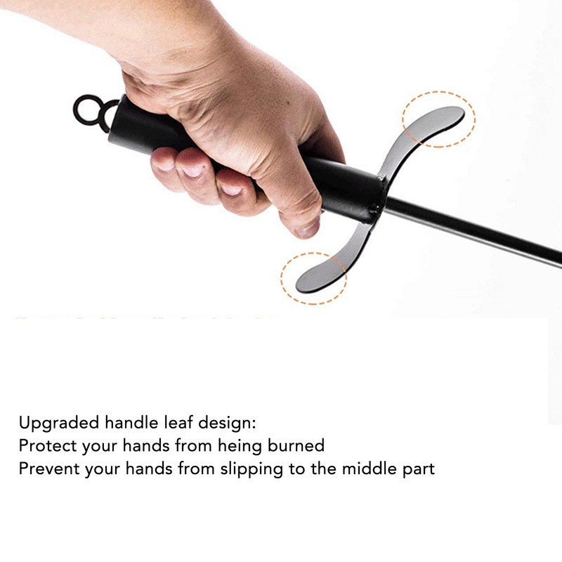 40in Fire Poker Fireplace Poker Rustproof Solid Steel Fire Pit