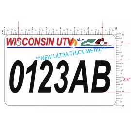 ATV license Plate, Wisconsin ATV License Plate Wisconsin UTV license Plate, WI UTV  **BEST PLATE ON THE MARKET!!** NOW THICKER!
