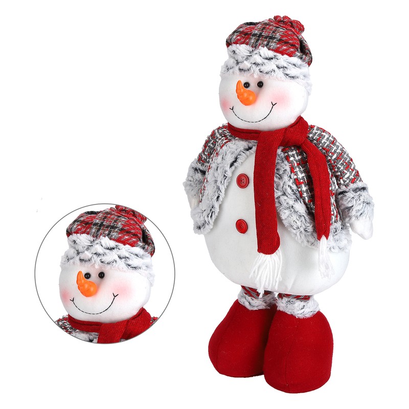 Retractable Standing Snowman Doll Toy Christmas Decoration for Birthday Festival