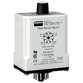 MACROMATIC TR-55128-10 TIME DELAY Relay; Plug-in; Repeat Cycle (ON 1ST); 24 VAC/DC; 10A DPDT; 1.8-180 SEC. Timing