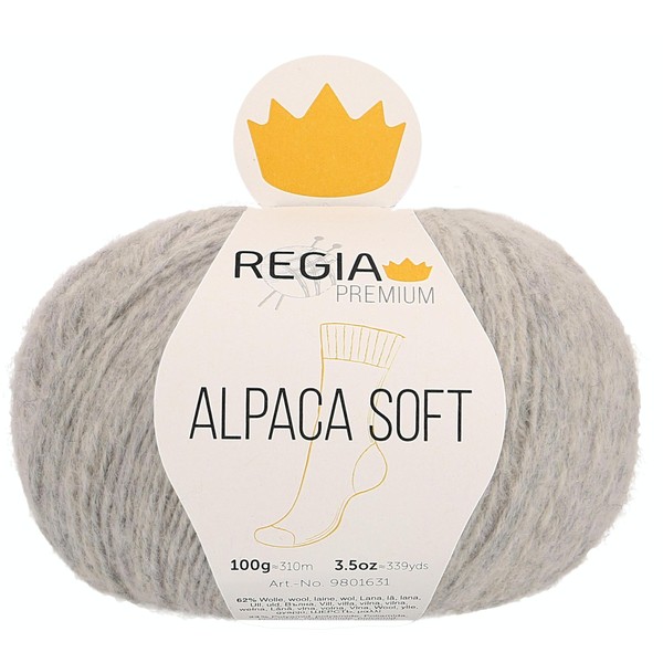 Regia Schachenmayr Premium Alpaca Soft, 100G hellgrau Handstrickgarne