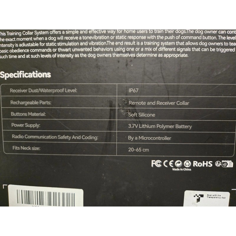 Woehraed 2PACK Dog Electric Training Collars Remote Waterproof E-Collar -