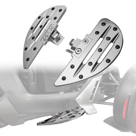 Goldfire Driver Foot Pegs Rider Stretched Large Wide Floorboards Front Foot Rest Tricycle Accessories Foot Pedal Fit for the Can-Am Ryker 600 900, Rally Edition (2019-2025), Sport (2022-2025), Chrome