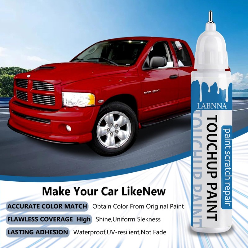 (PR4/TR4) Flame Red Touch Up Paint for Dodge-Exact Match 2