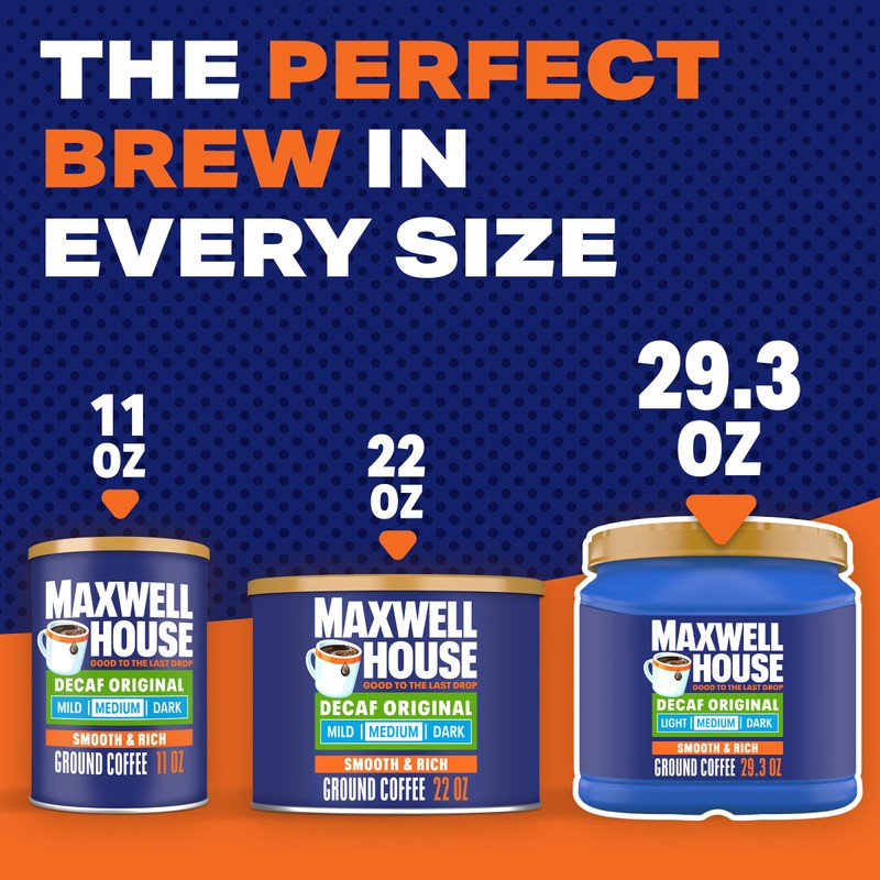 Maxwell House Decaffeinated Original Medium Roast Ground Coffee, 29.3 oz