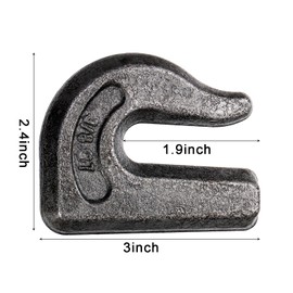 SOUJOY 6 Pack Weld on Grab Hook, 3/8" Tractor Bucket Hooks, G70 Forged Clevis Weldable Tow Chain Hook for Chain Pulling and Lifting, Trailer Truck, Rigging, Car