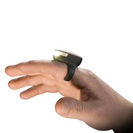 DEX FINGERLIGHT - High Tech Wearable LED Flashlight - Rechargeable Fingerlight - 3 Light Modes - IPX7 Weather Resistant - USB-C Charging - Custom Fit Ring - Long Lasting Battery - Black