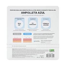 Wellage Real Hyaluronic 100 Ampolleta Azul con Solución de 100 de Acido Hialuronico Hecho en Corea Kit de 100 ml  60 ml. Total 160 m.                 