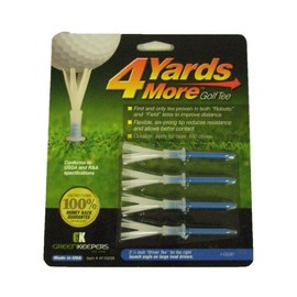 Greenkeepers 4 More Yards Golf Tees (4pk, 3 1/4" Blue) New