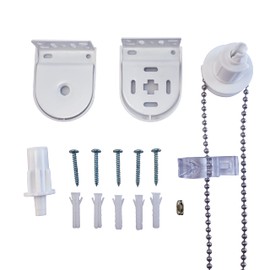 FURNISHED Roller Blind Fittings White 25mm Heavy Duty Metal Blind Brackets Quality Roller Blind Spares Upgrade Window Blind Accessories Parts Spare Kit Complete Easy Fit Replacement Set