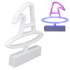 Neon Light Plastic Witch Hat Shape USB Battery Powered RGB