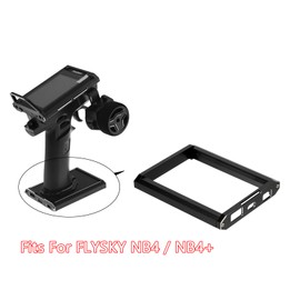 Aluminum Radio Transmitter Protector Frame Battery Protective Bracket for Flysky Noble NB4 Lite NB4 RC Remote Controller Transmitter Upgrade Accessories