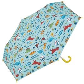 UBOTSR1-A Children's Parasol, Foldable, 19.7 inches (50 cm), Dinosaurus, For Ages 7 - 8 Years, Approx. 45.3 - 49.2 inches (115 - 125 cm), Elementary School Students, Hand Opening, Dedicated Cover, UV