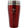 Ford Mustang Tri-Bar Red Stainless Steel Travel Mug Tumbler