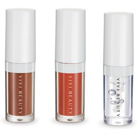 Yiyi Beauty by Lesslie Polinesia, 3 pack aceite para labios Rosewood + Maple + Breeze, Mega Hidratante, Semi-brillante, 8 ml
