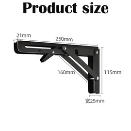 Folding Shelf Brackets,2 PCS Collapsible Shelf Brackets Triangle Shelf Brackets Folding Hinge Shelf Brackets with Screws Heavy Duty Shelf Brackets Metal Shelf Brackets for DIY