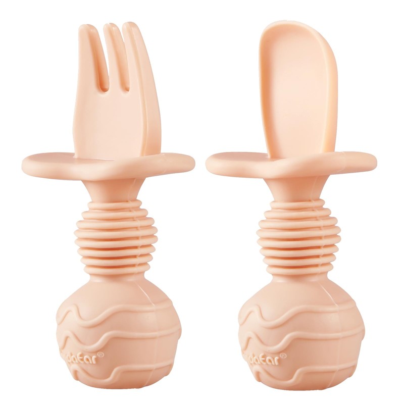 PandaEar 2 Pack Silicone Divided Suction Plates with 2 Spoons