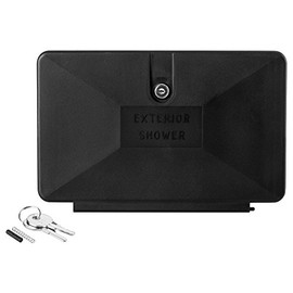 Dura Faucet DF-SA170D-BK RV Weatherproof Replacement Door for an Exterior Shower Box Kit - Lockable (Black)