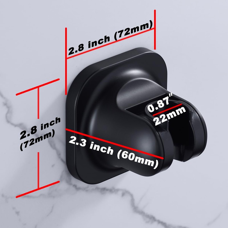BSTIIU Handheld Shower Head Holder, Adhesive Showerhead Bracket, Angle Adjustable