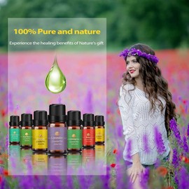 Essential Oils Set 18 x 10 ml, Tea Tree, Lavender, Eucalyptus, Frankincense, Lemongrass, Rosemary, Orange, Mint, Lemon, Bergamot, Ylang-Ylang, Grapefruit, Chamomile, Rose, Vanilla, Patchouli Sage